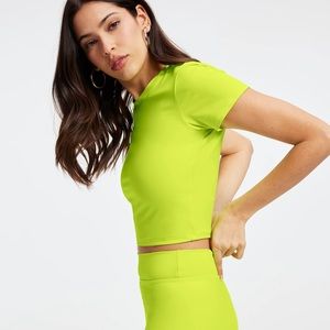 Good American Cropped Swim Tee